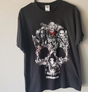AMC The Walking Dead skull print graphic t-shirt